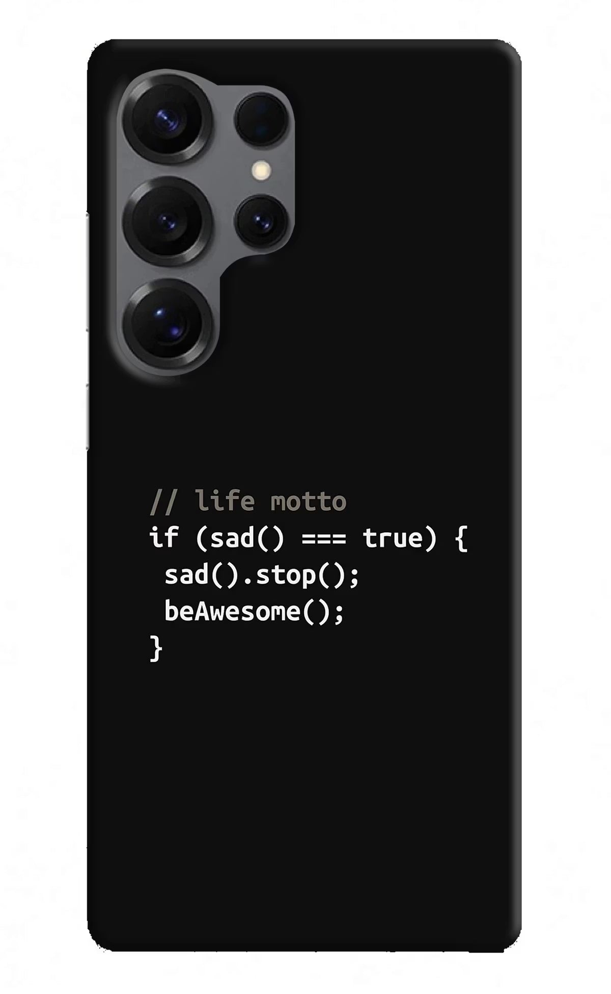 Life Motto Code Samsung S25 Ultra Back Cover