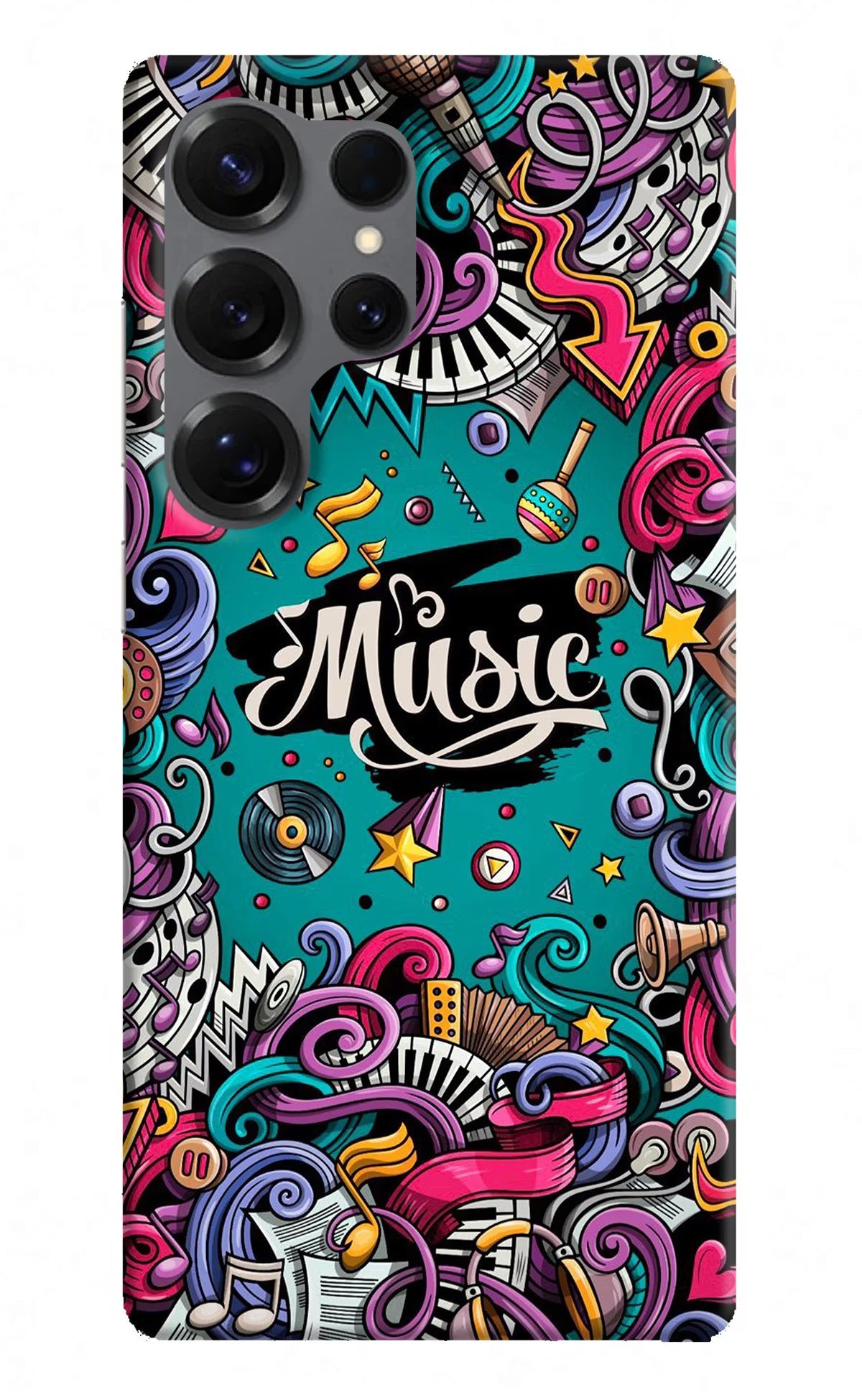 Music Graffiti Samsung S25 Ultra Back Cover