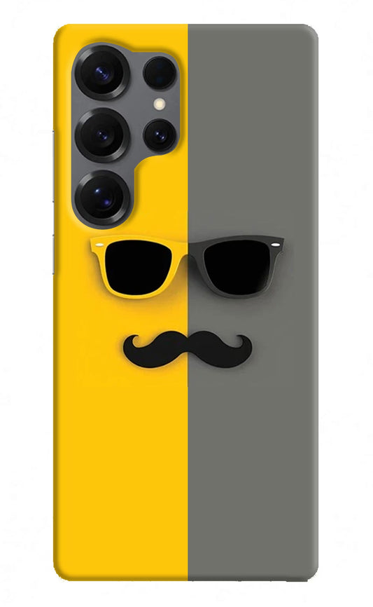 Sunglasses with Mustache Samsung S25 Ultra Back Cover