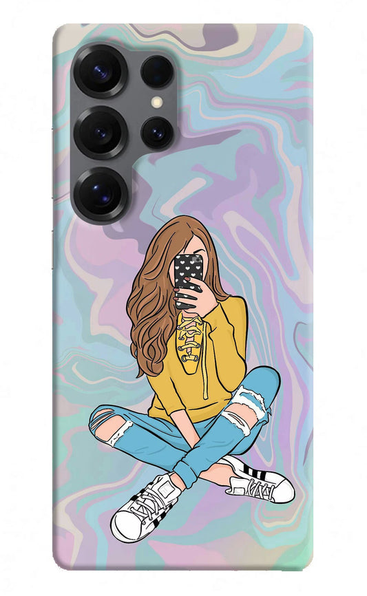 Selfie Girl Samsung S25 Ultra Back Cover