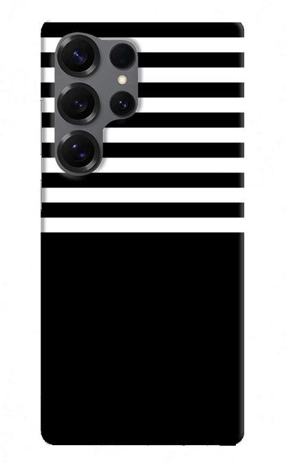Black and White Print Samsung S25 Ultra Back Cover