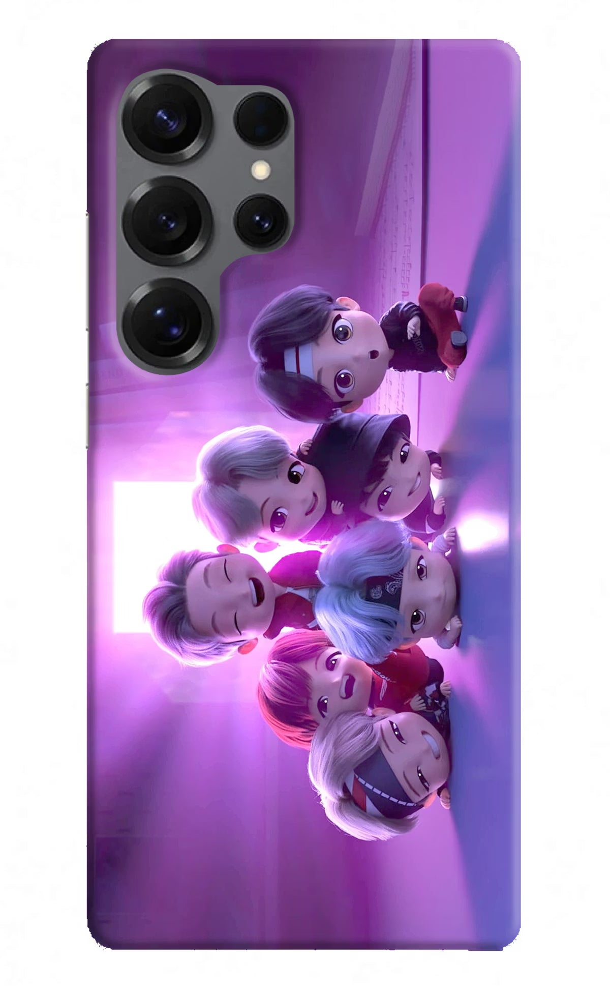 BTS Chibi Samsung S25 Ultra Back Cover