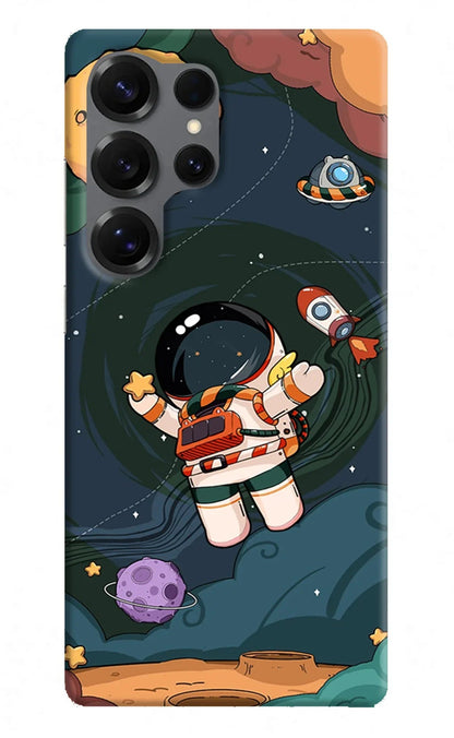Cartoon Astronaut Samsung S25 Ultra Back Cover