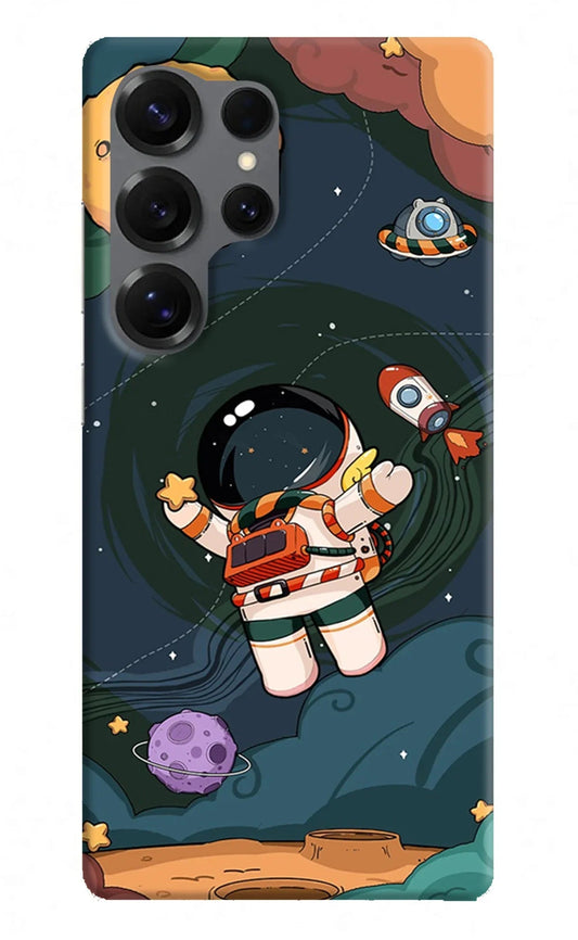 Cartoon Astronaut Samsung S25 Ultra Back Cover