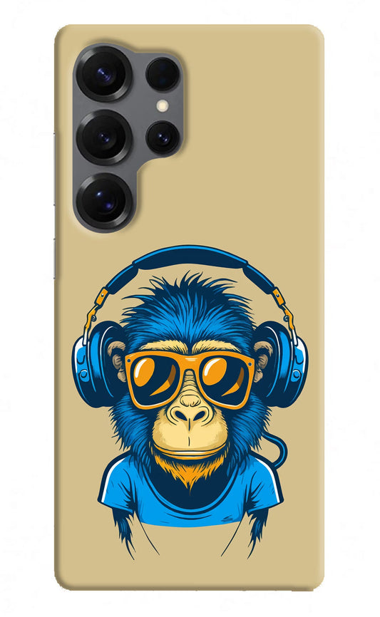 Monkey Headphone Samsung S25 Ultra Back Cover