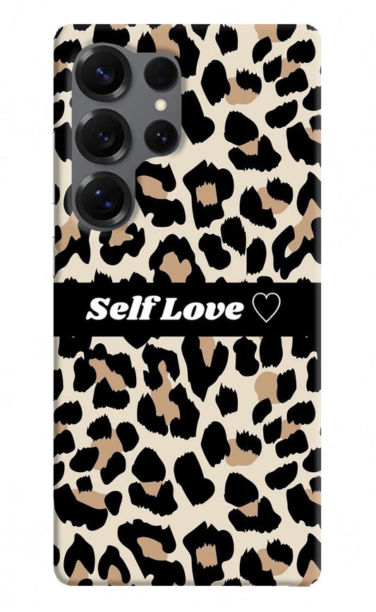 Leopard Print Self Love Samsung S25 Ultra Back Cover
