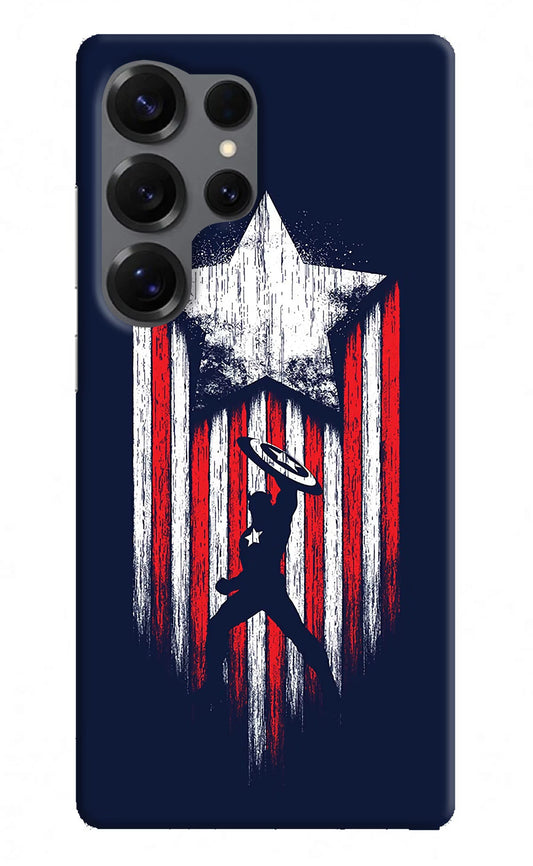 Captain America Marvel Art Samsung S25 Ultra Back Cover