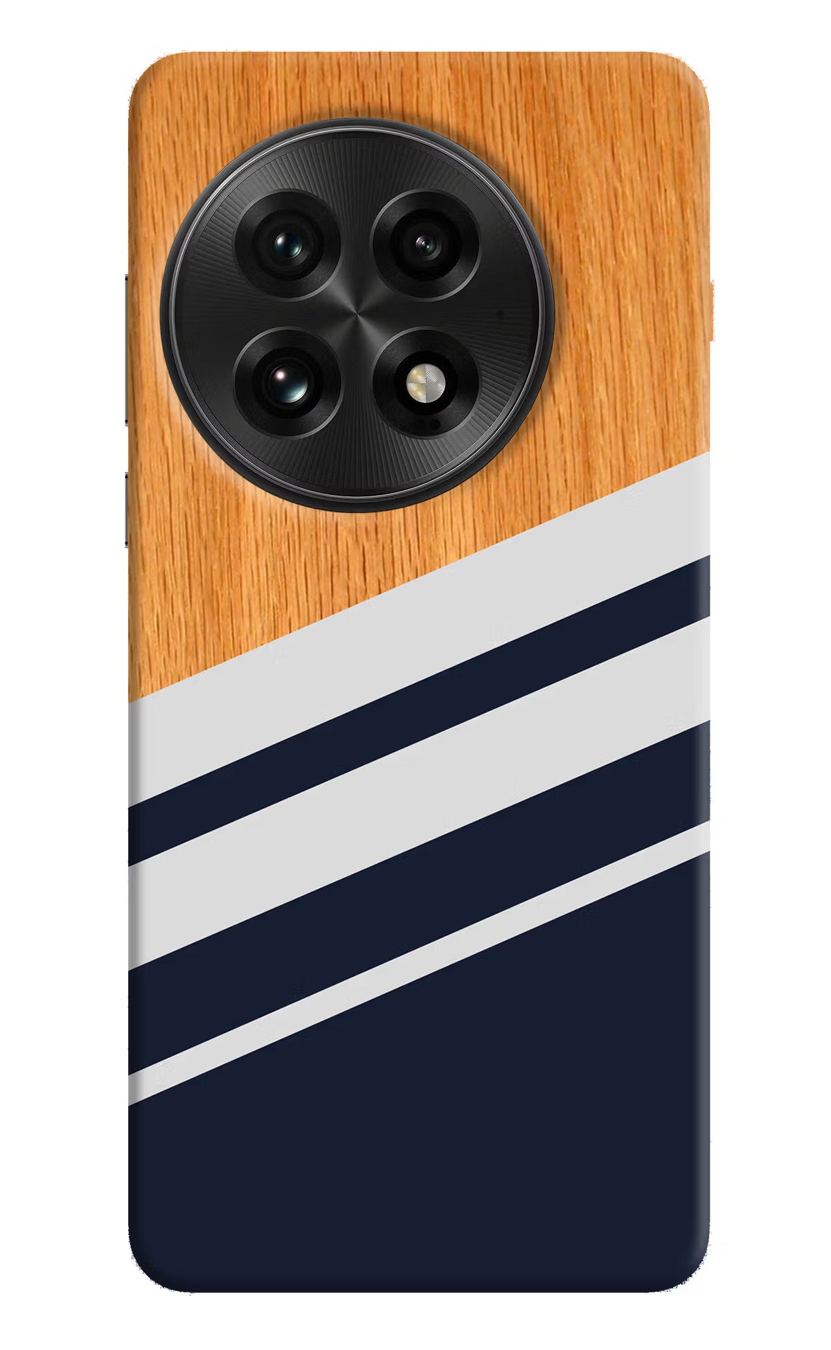 Blue and white wooden OnePlus 13 Back Cover