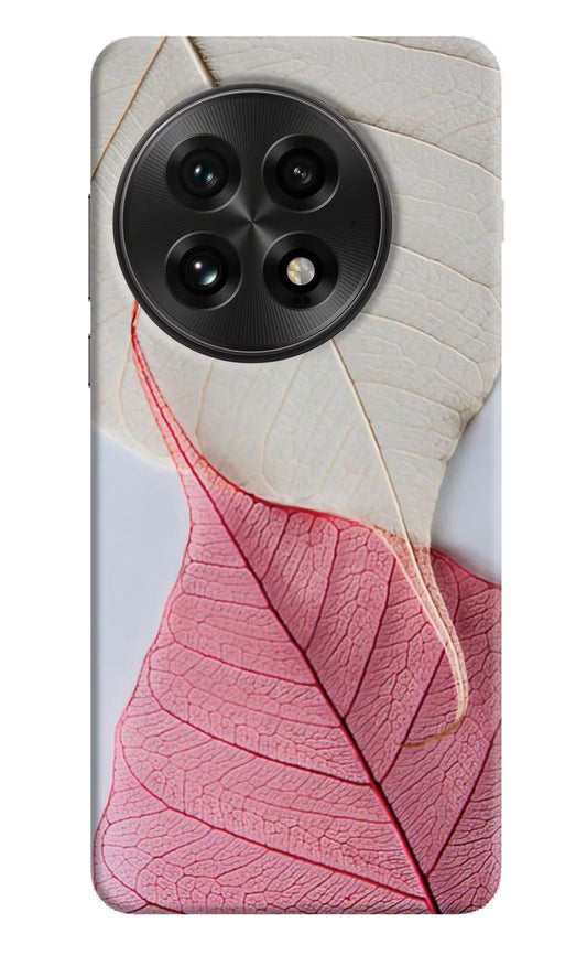 White Pink Leaf OnePlus 13 Back Cover