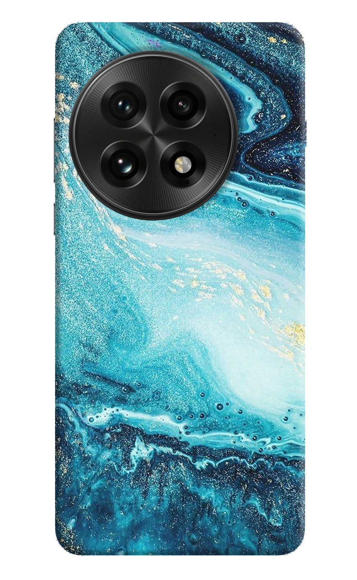 Blue Glitter Marble OnePlus 13 Back Cover