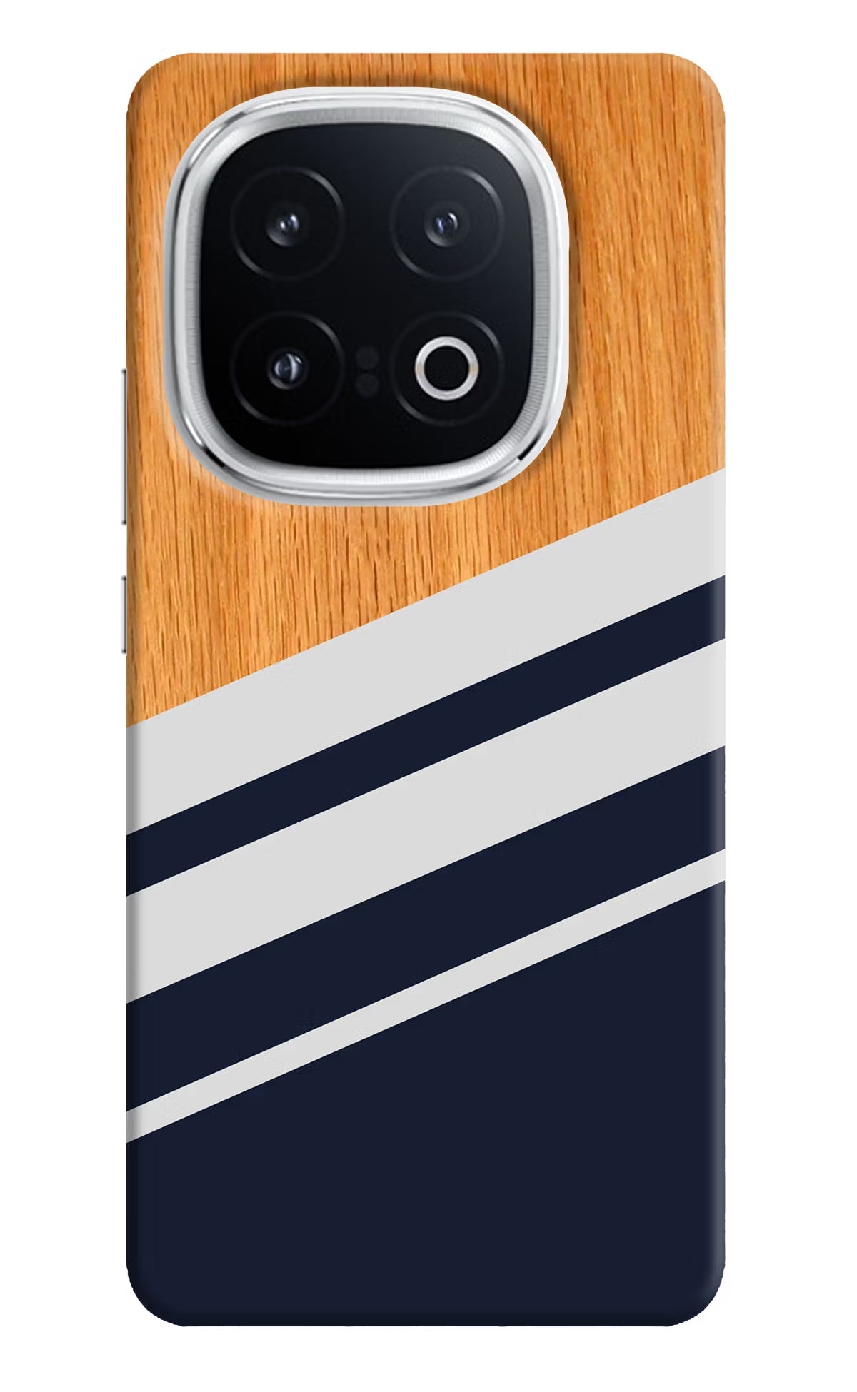 Blue and white wooden iQOO 13 5G Back Cover