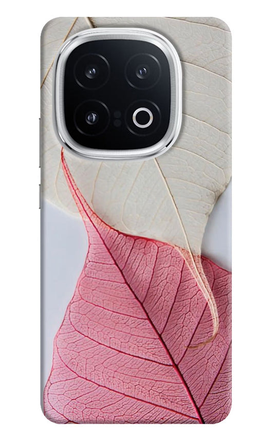 White Pink Leaf iQOO 13 5G Back Cover