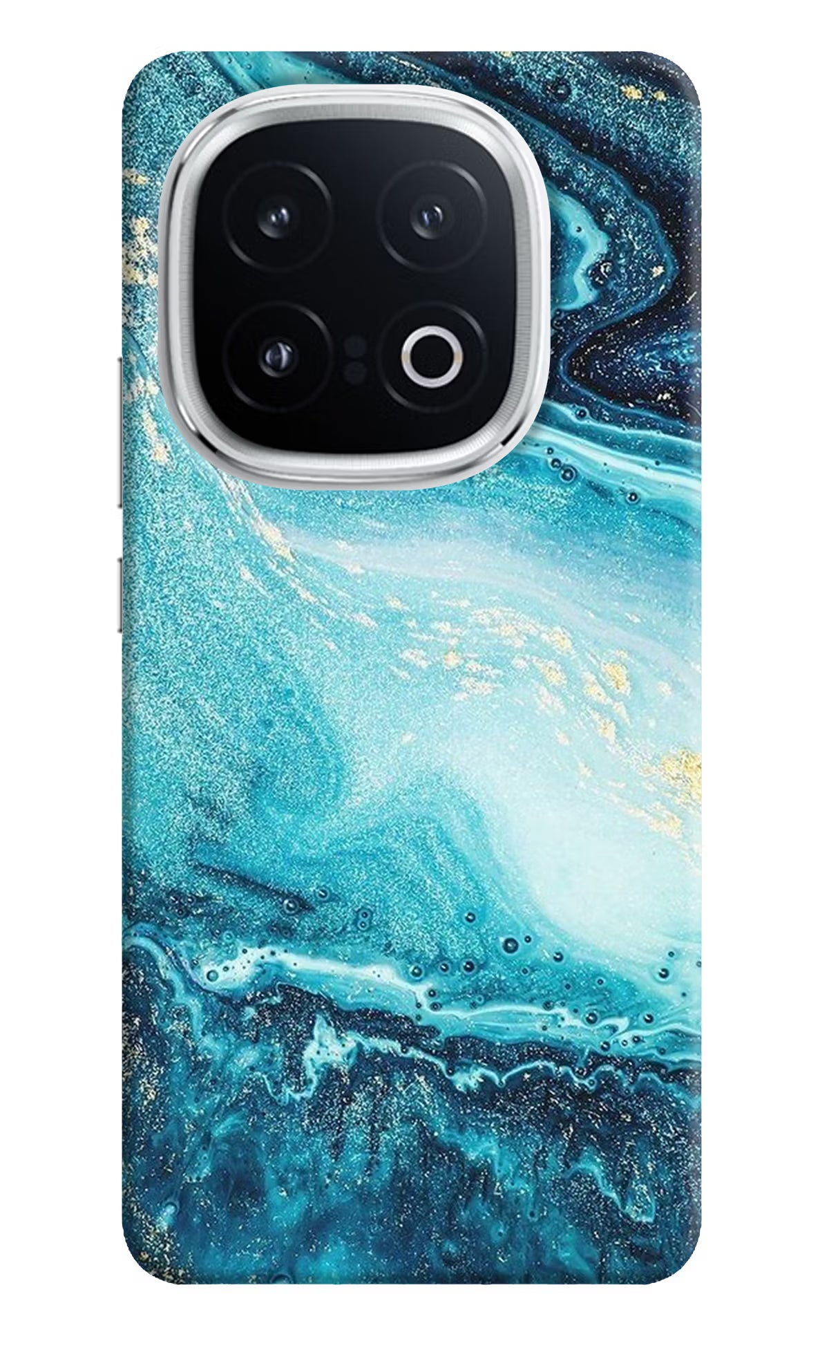 Blue Glitter Marble iQOO 13 5G Back Cover