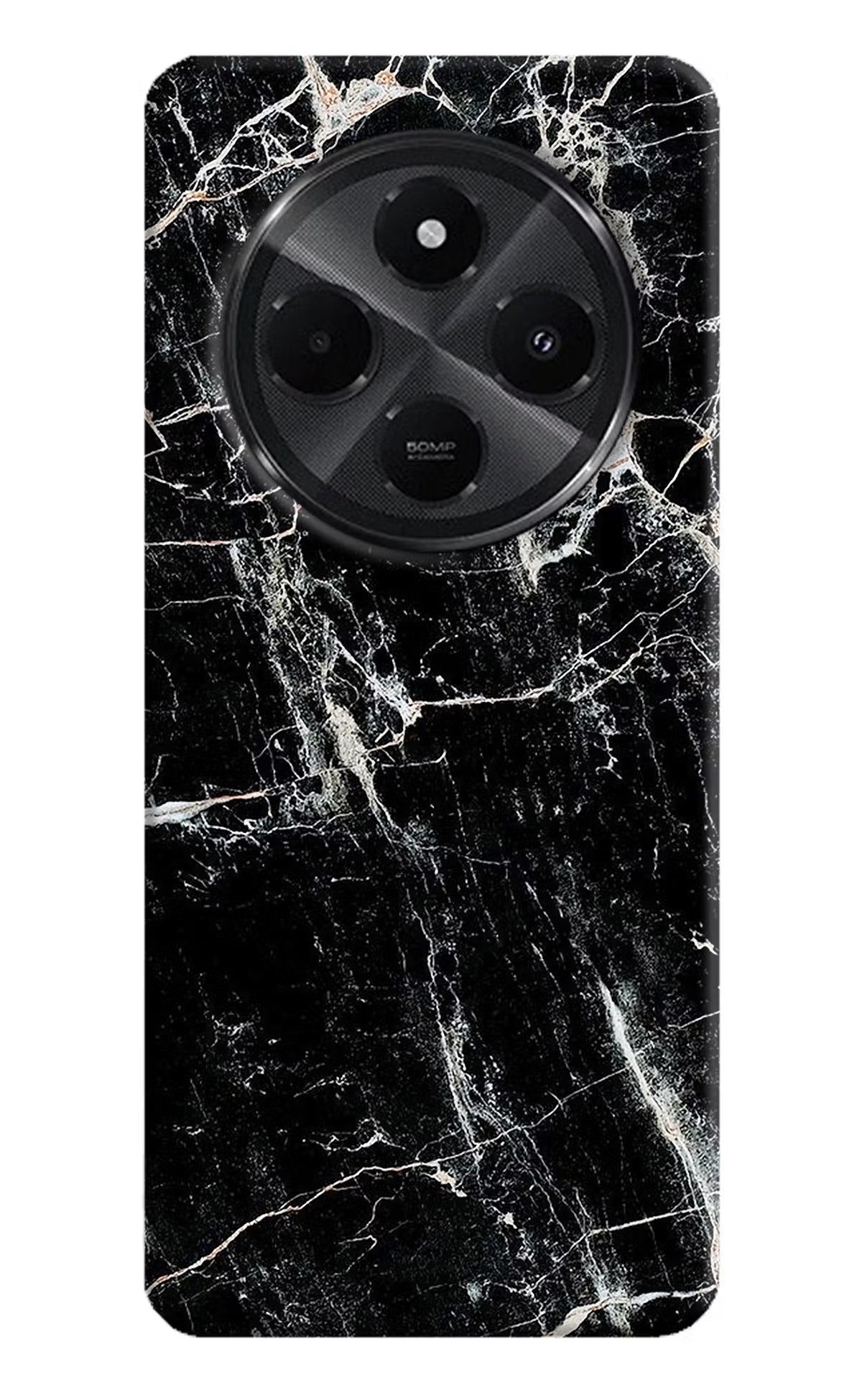 Black Marble Texture Redmi A4 5G Back Cover