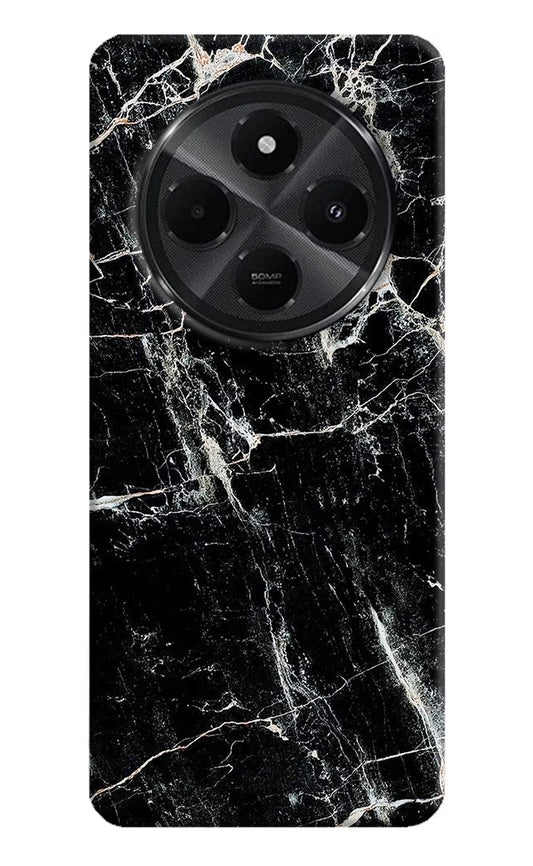 Black Marble Texture Redmi A4 5G Back Cover