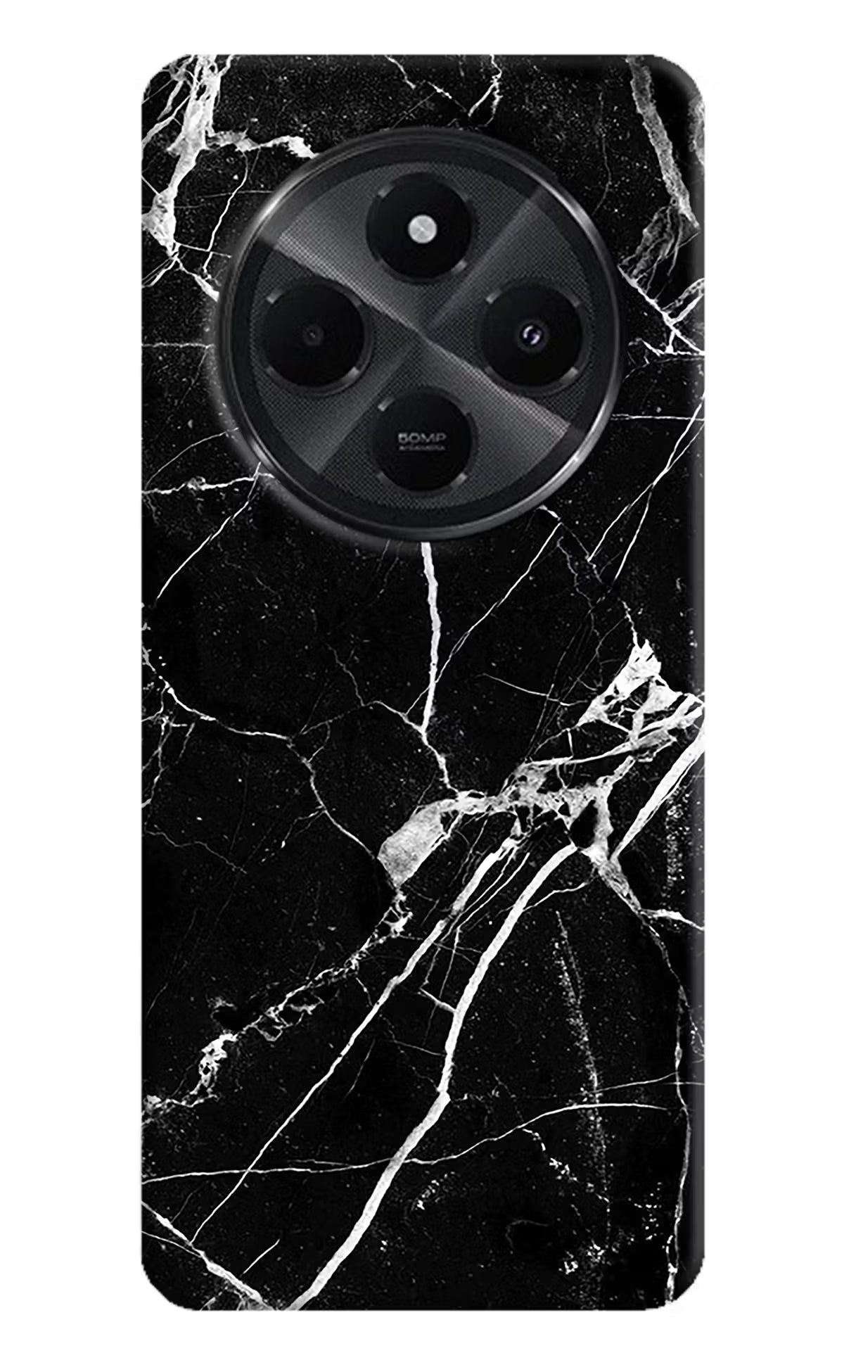 Black Marble Pattern Redmi A4 5G Back Cover