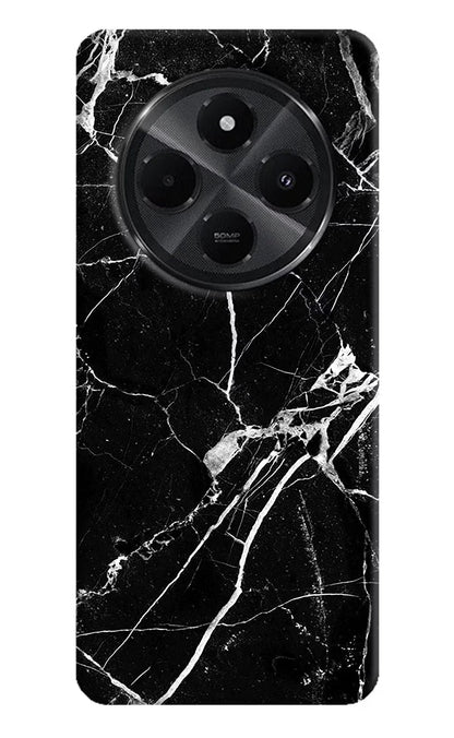 Black Marble Pattern Redmi A4 5G Back Cover