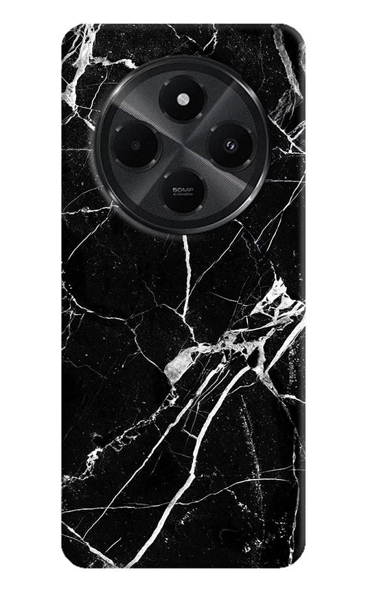 Black Marble Pattern Redmi A4 5G Back Cover