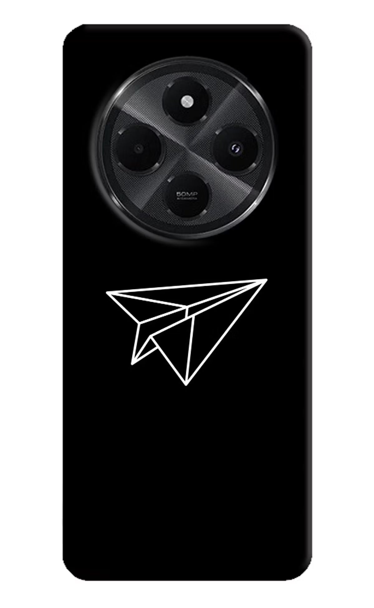 Paper Plane White Redmi A4 5G Back Cover