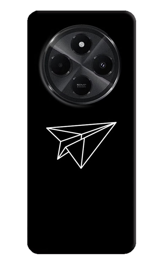 Paper Plane White Redmi A4 5G Back Cover