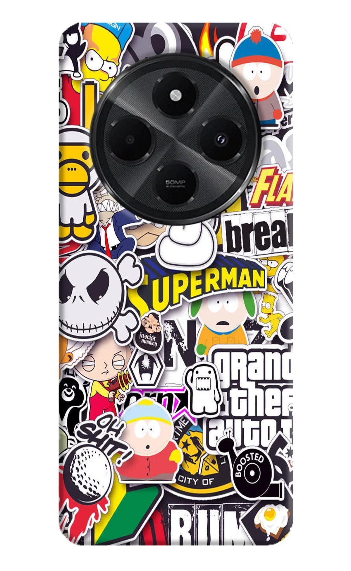 Sticker Bomb Redmi A4 5G Back Cover