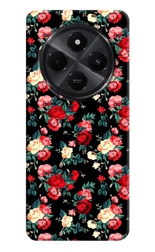 Rose Pattern Redmi A4 5G Back Cover