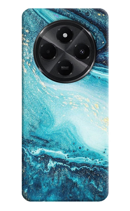 Blue Glitter Marble Redmi A4 5G Back Cover