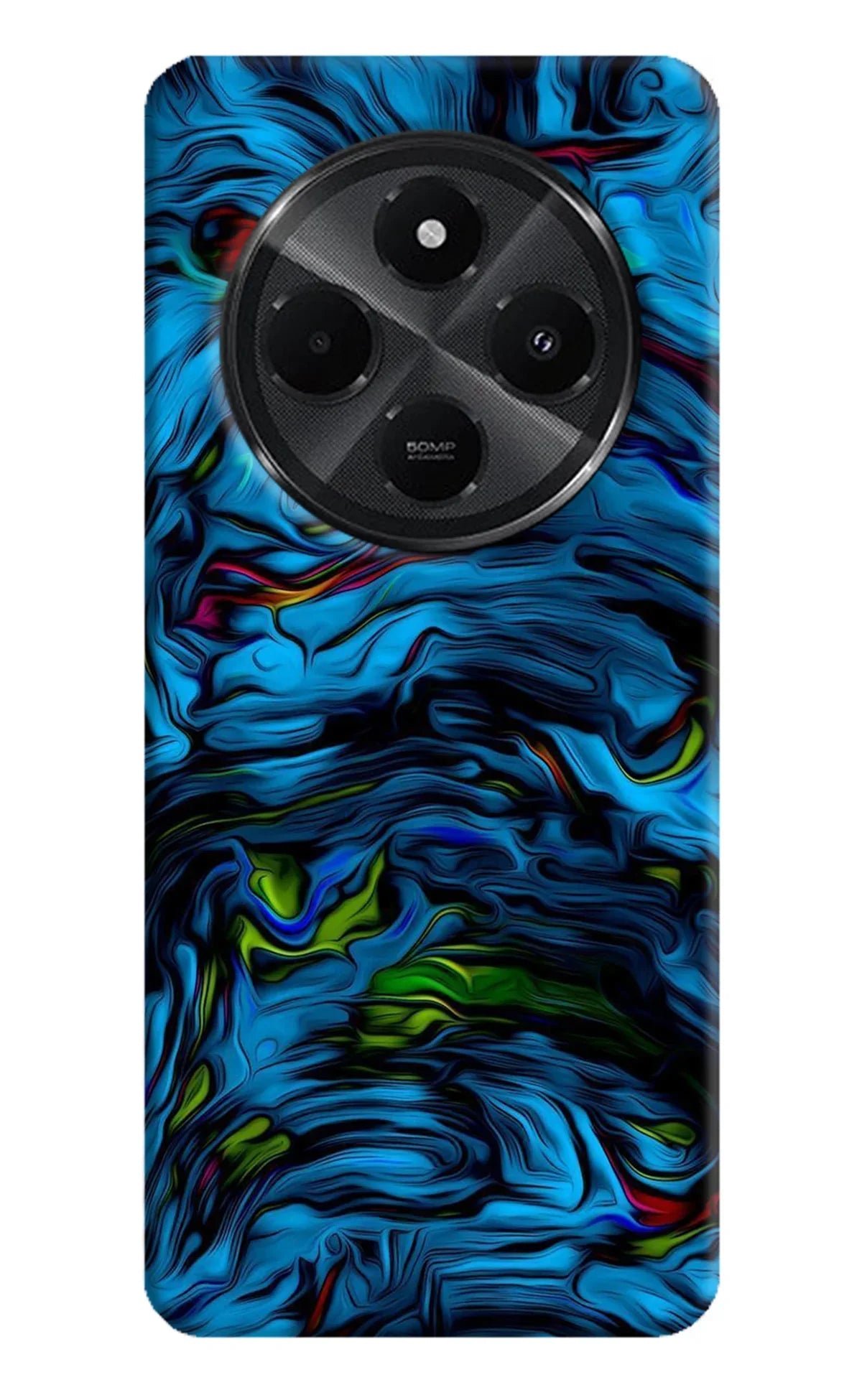 Dark Blue Abstract Redmi A4 5G Back Cover