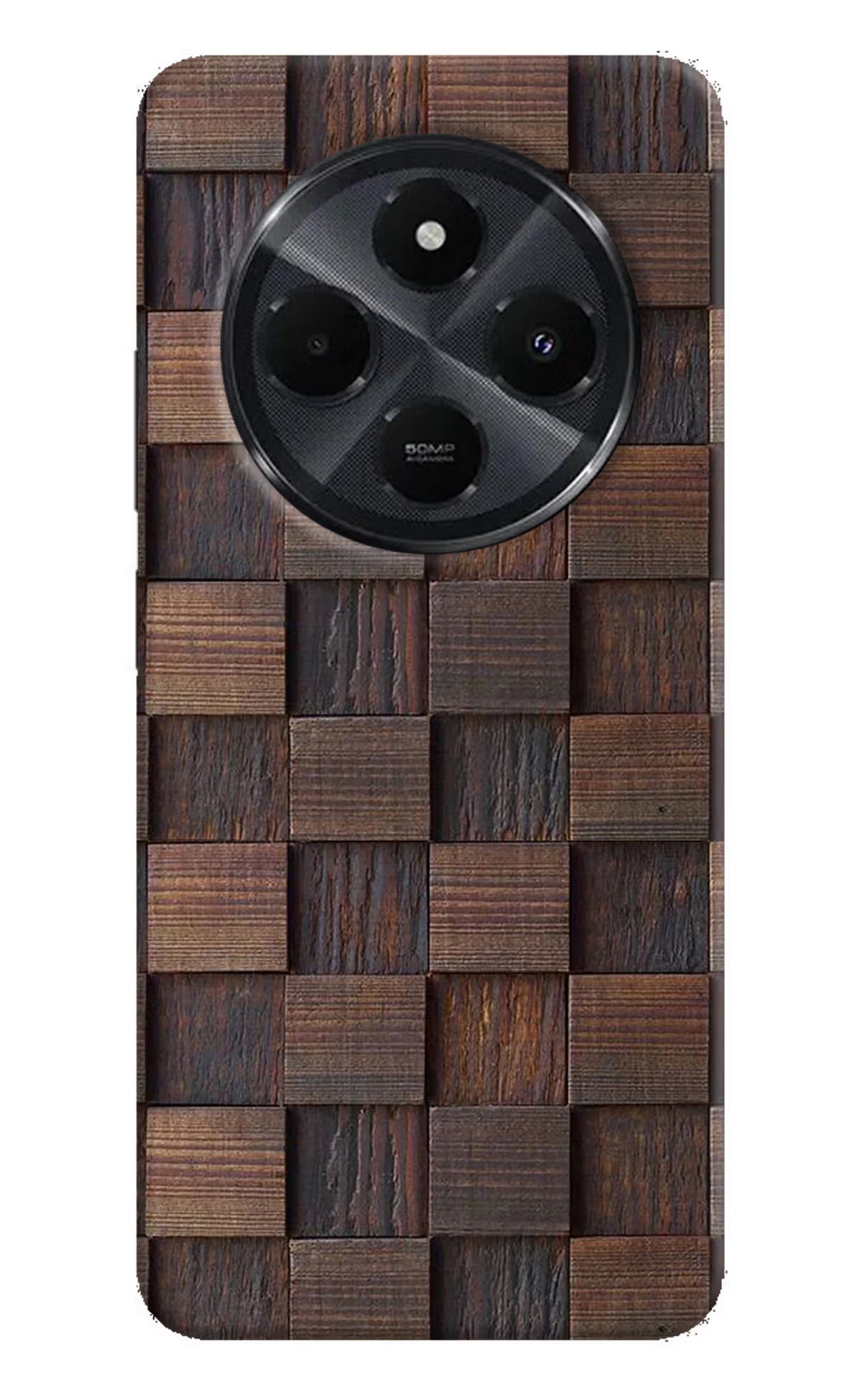 Wooden Cube Design Redmi 14C 5G Back Cover