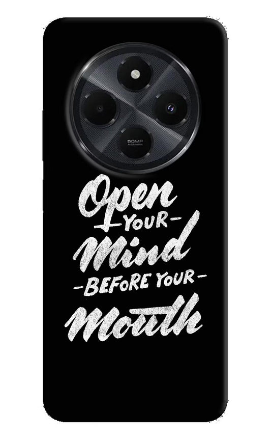 Open Your Mind Before Your Mouth Redmi 14C 5G Back Cover