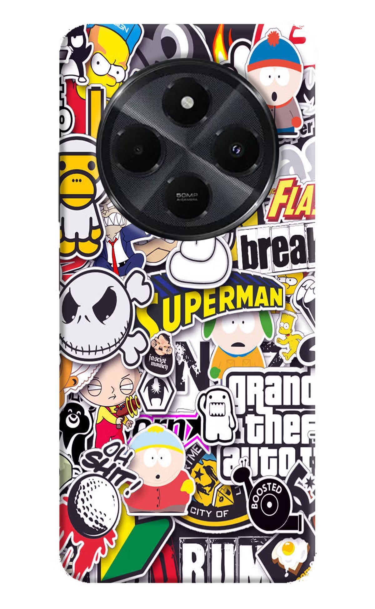 Sticker Bomb Redmi 14C 5G Back Cover