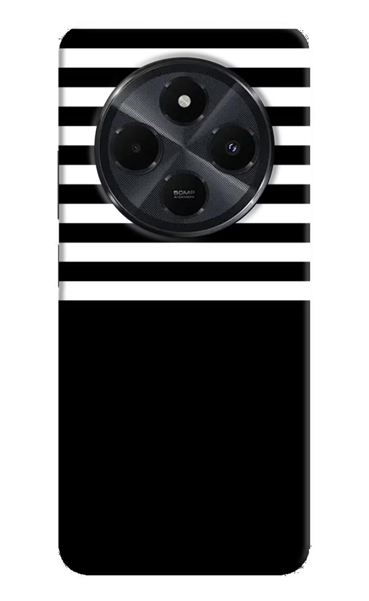 Black and White Print Redmi 14C 5G Back Cover