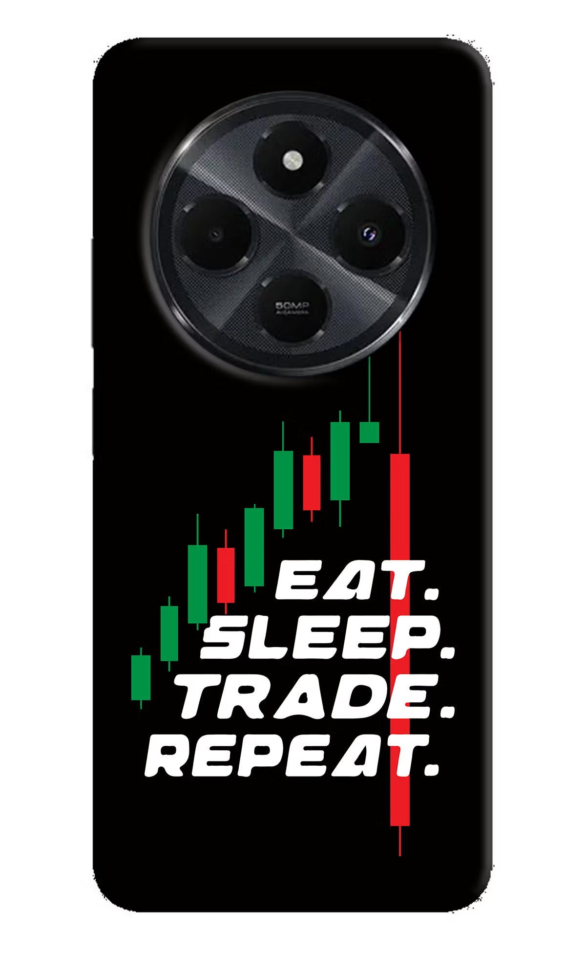 Eat Sleep Trade Repeat Redmi 14C 5G Back Cover