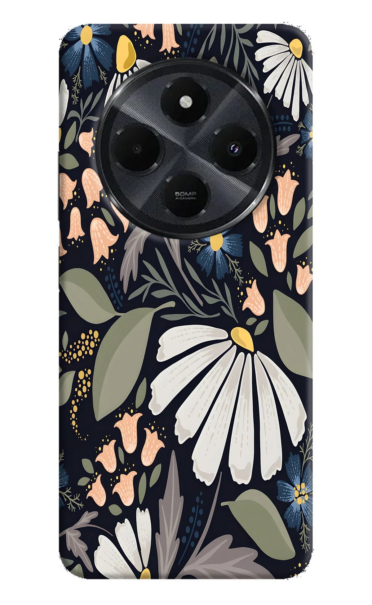 Flowers Art Redmi 14C 5G Back Cover