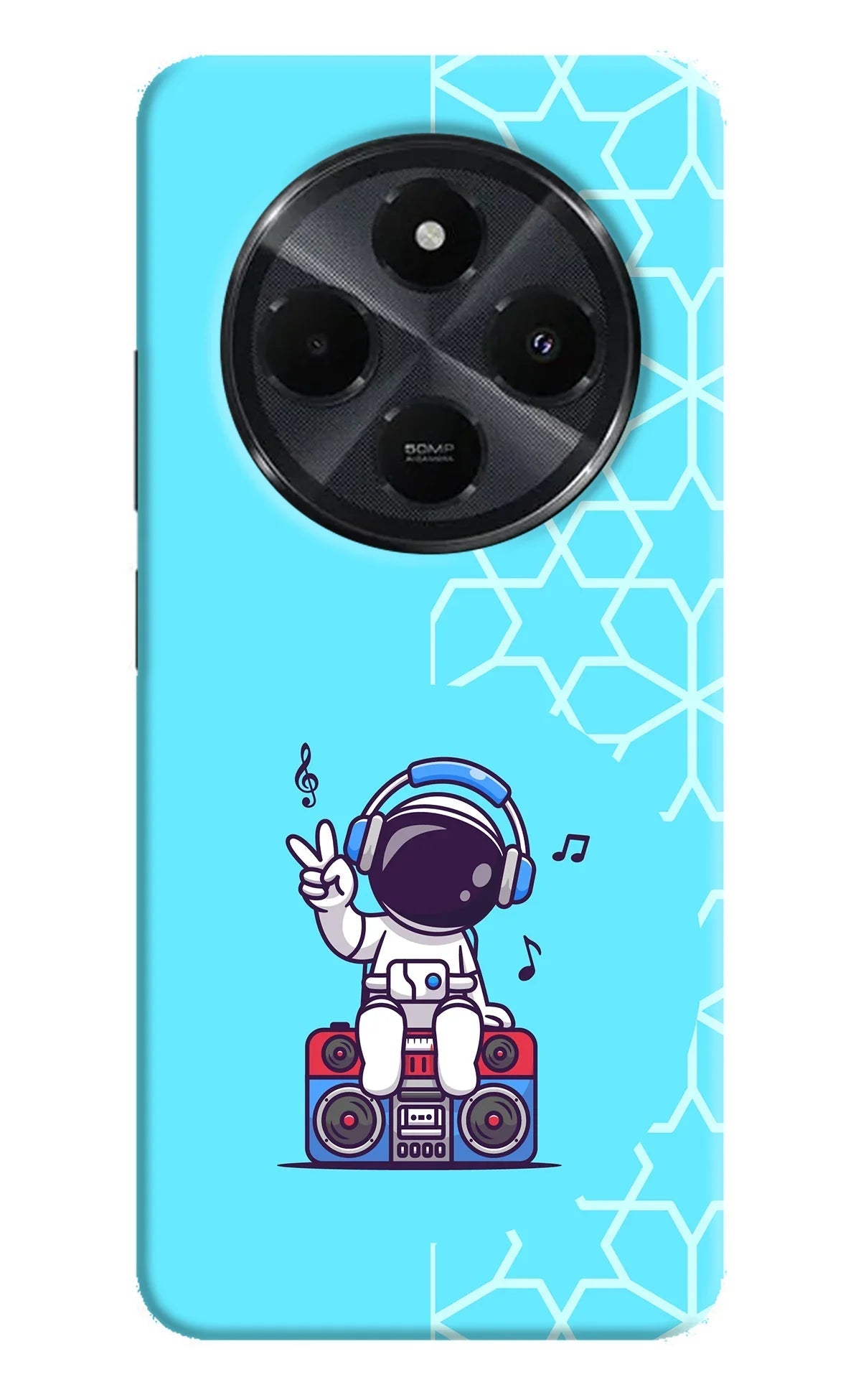 Cute Astronaut Chilling Redmi 14C 5G Back Cover