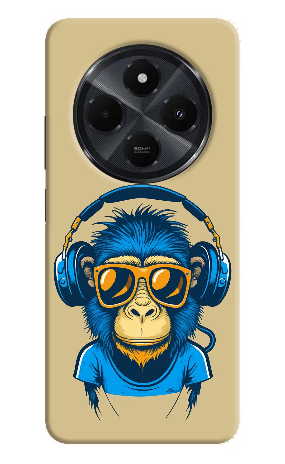 Monkey Headphone Redmi 14C 5G Back Cover