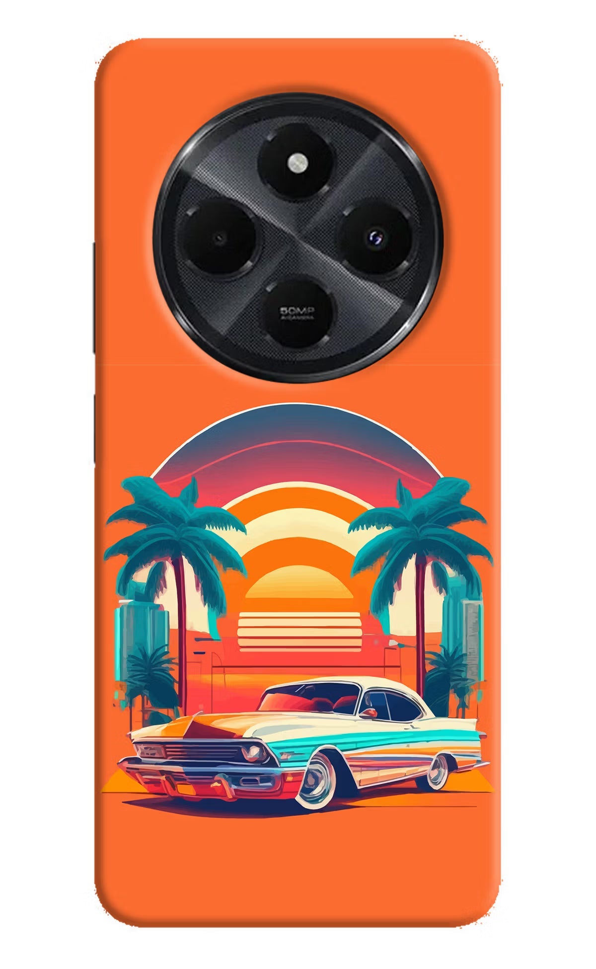 Palm Drive 80s Redmi 14C 5G Back Cover