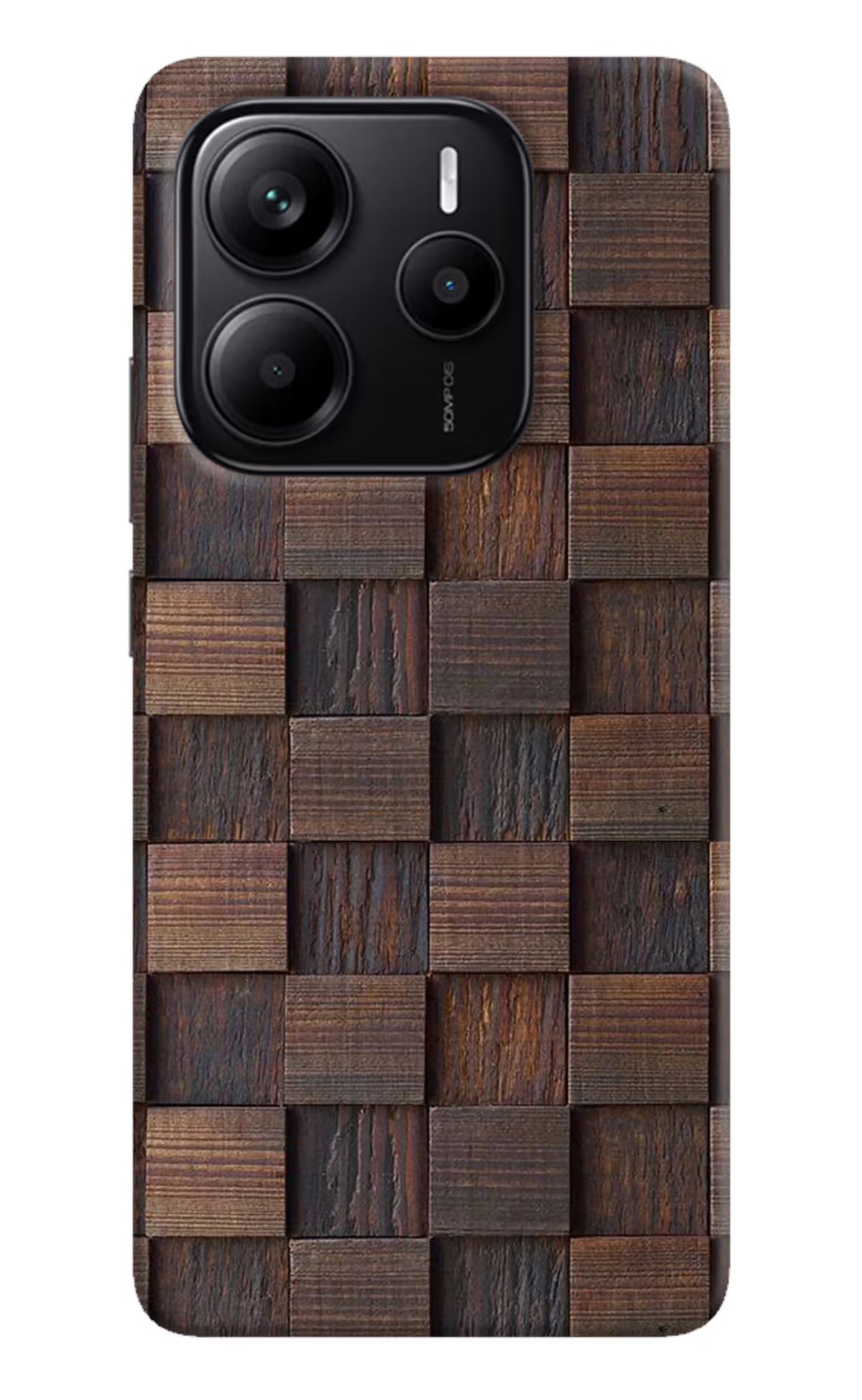 Wooden Cube Design Redmi Note 14 5G Back Cover