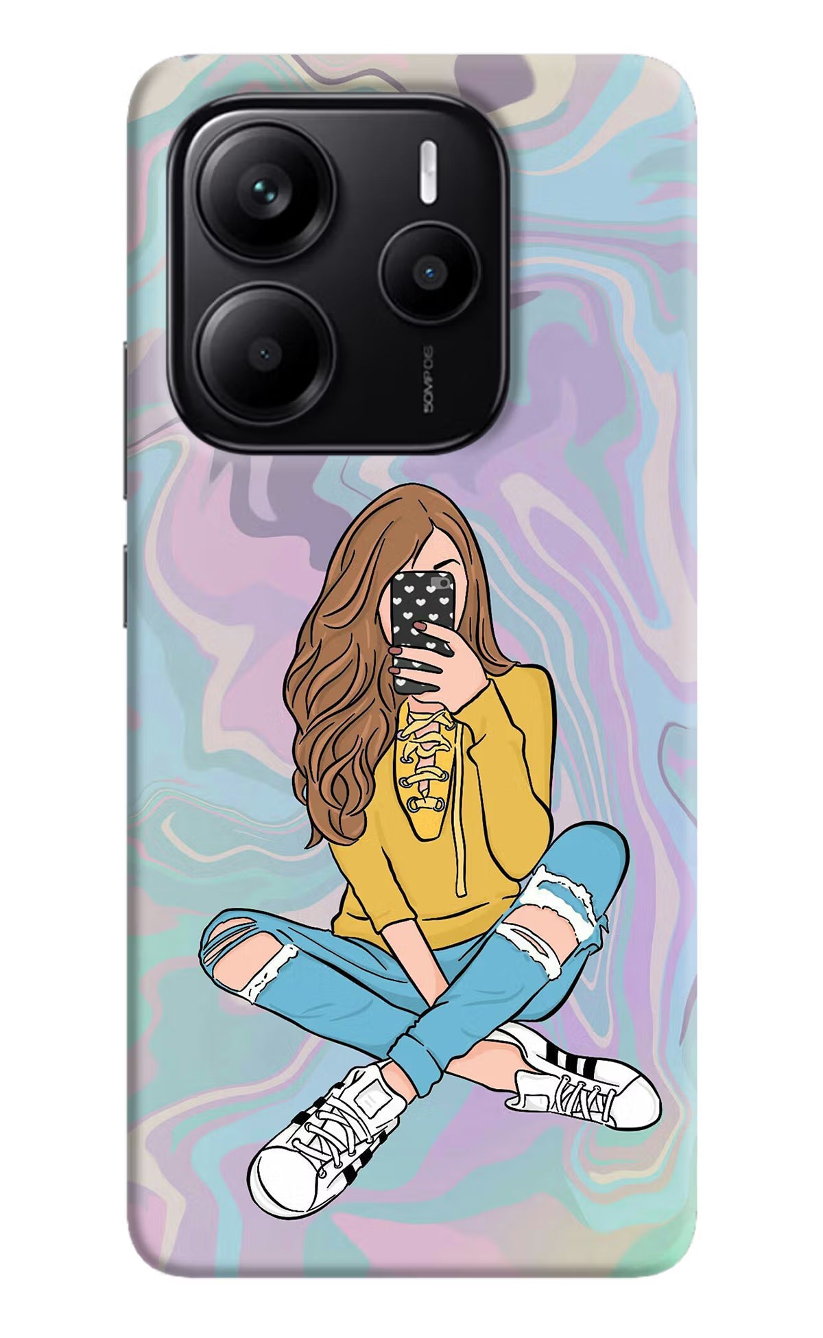 Selfie Girl Redmi Note 14 5G Back Cover
