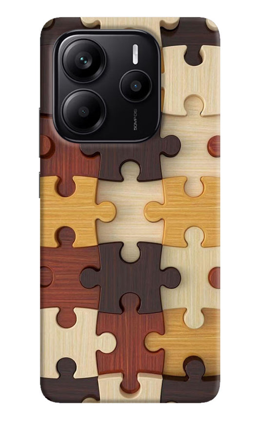 Wooden Puzzle Redmi Note 14 5G Back Cover