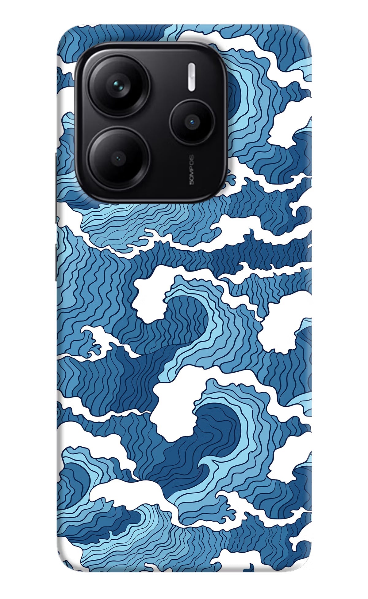 Blue Waves Redmi Note 14 5G Back Cover