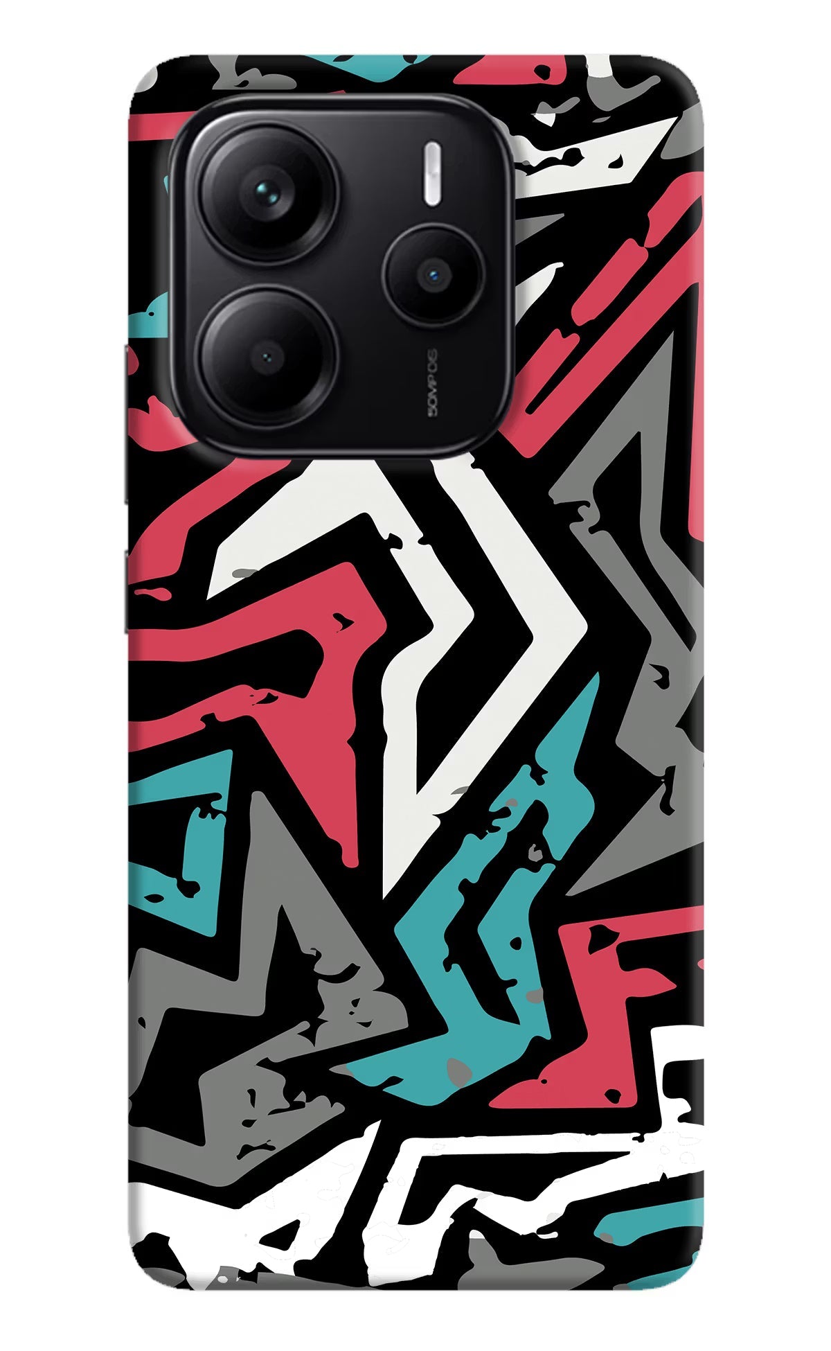 Geometric Graffiti Redmi Note 14 5G Back Cover