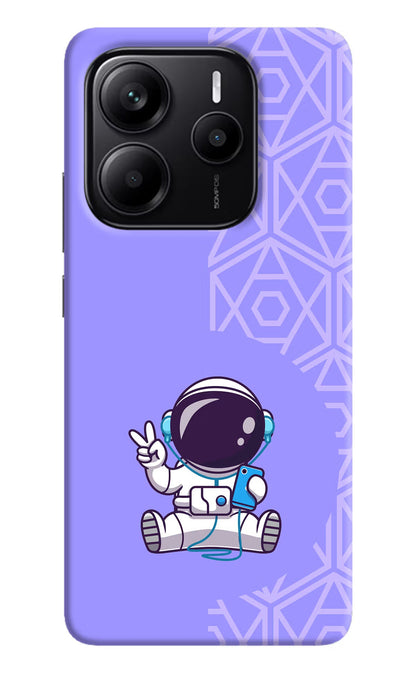 Cute Astronaut Chilling Redmi Note 14 5G Back Cover