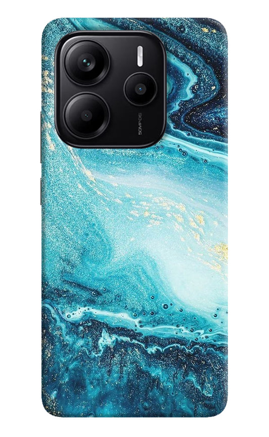 Blue Glitter Marble Redmi Note 14 5G Back Cover