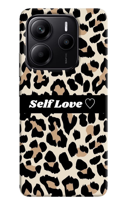 Leopard Print Self Love Redmi Note 14 5G Back Cover