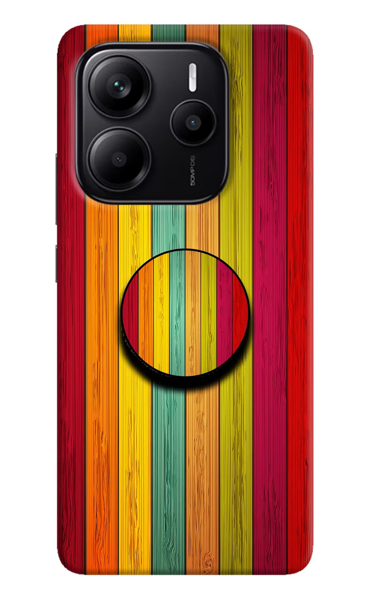 Multicolor Wooden Redmi Note 14 5G Pop Case