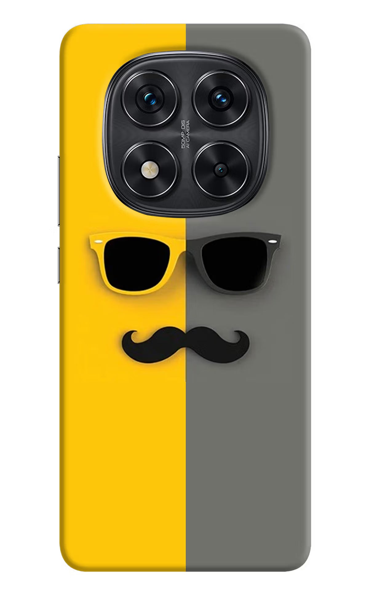 Sunglasses with Mustache Redmi Note 14 Pro 5G Back Cover