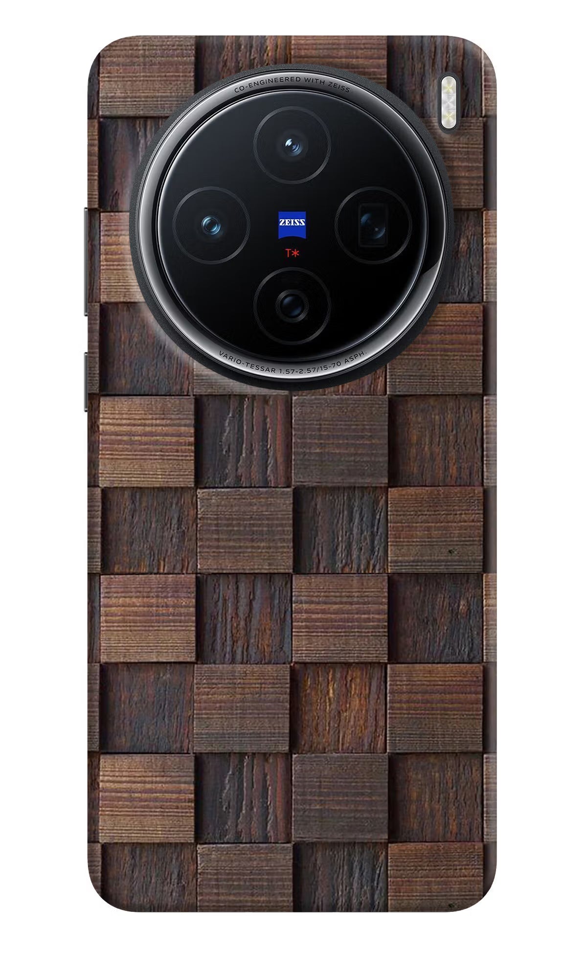 Wooden Cube Design Vivo X200 5G Back Cover