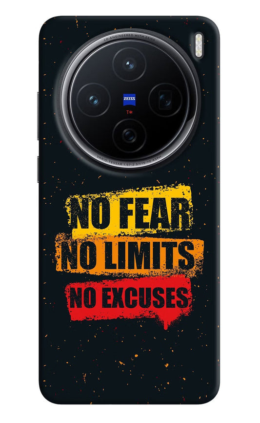 No Fear No Limits No Excuse Vivo X200 5G Back Cover