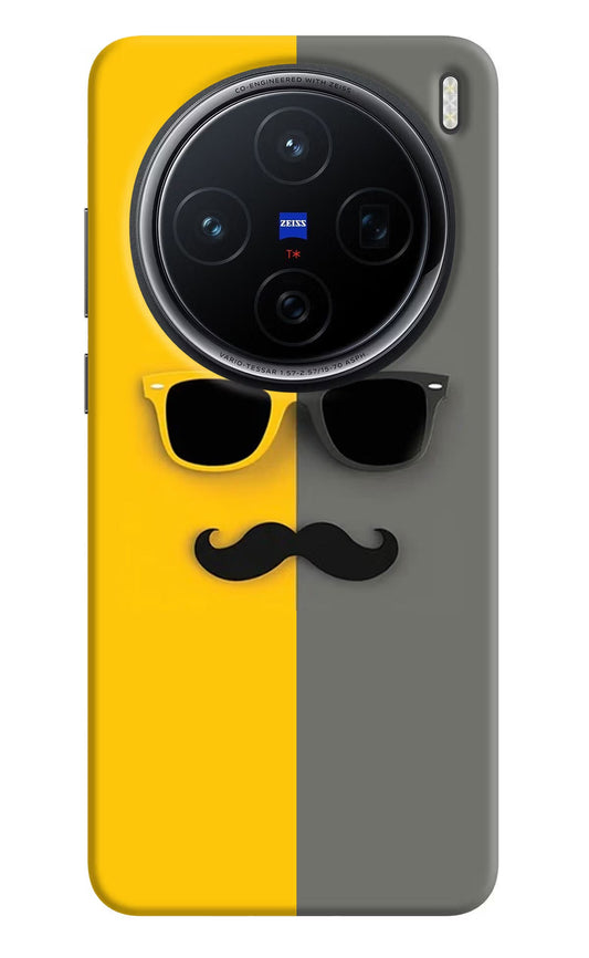 Sunglasses with Mustache Vivo X200 5G Back Cover
